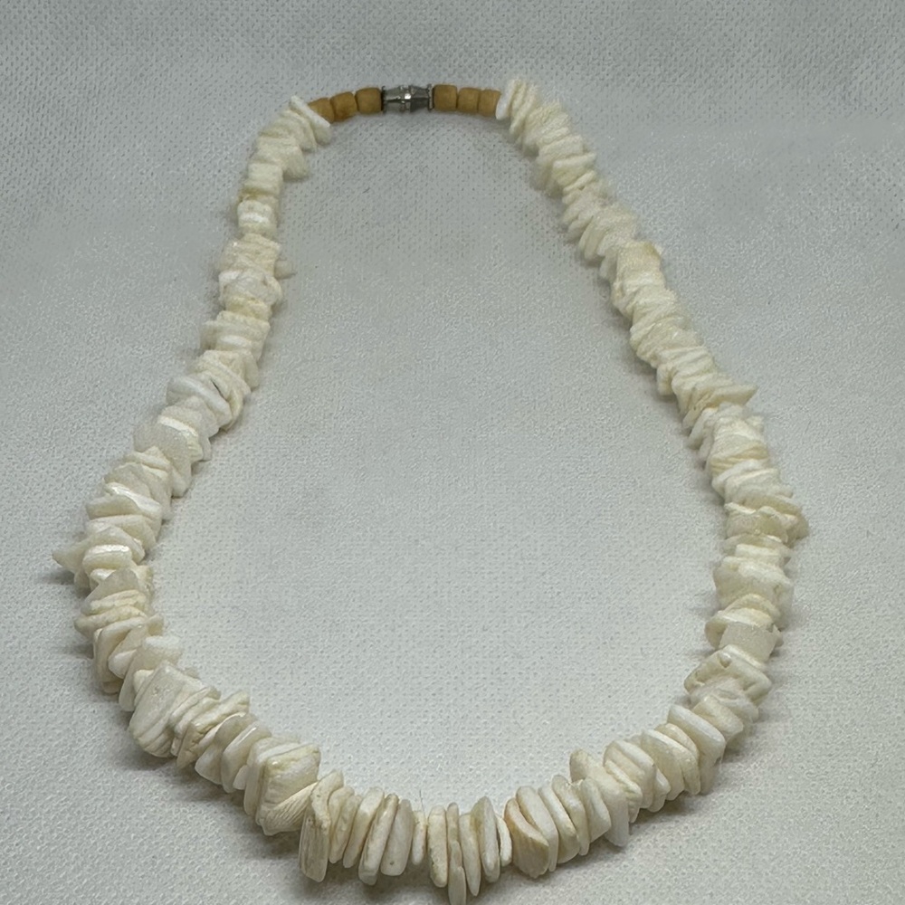 Elegant White Puka Shell Necklace